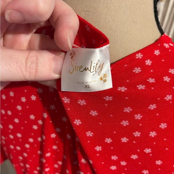 Siren Lily Red Polka Dot Midi Dress - Picture 6 of 8